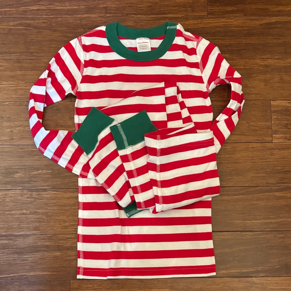 Hanna Andersson Red and White Striped Kids Pajama Set